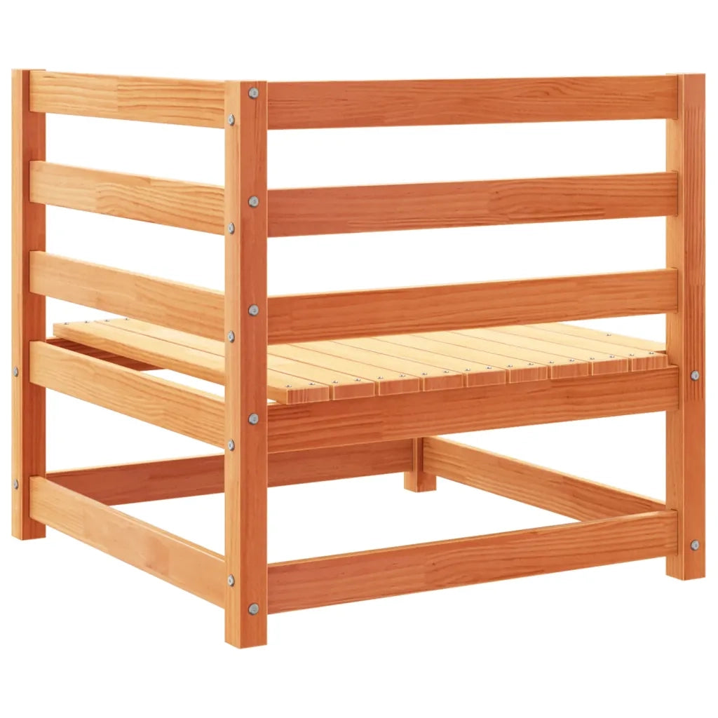 Set Divani da Giardino 7 pz Marrone Cera Legno Massello Pino 3299464
