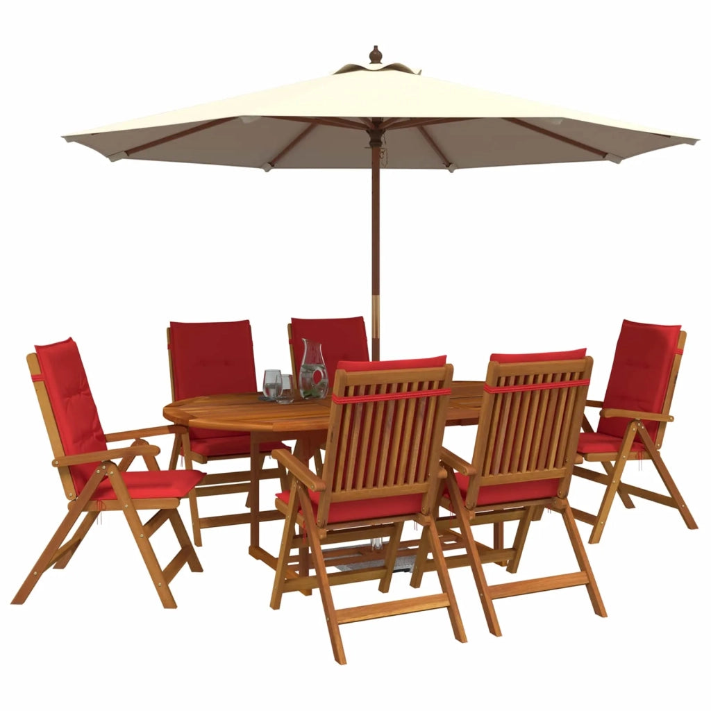 Set da pranzo da giardino 7 pezzi Naturale 3434492
