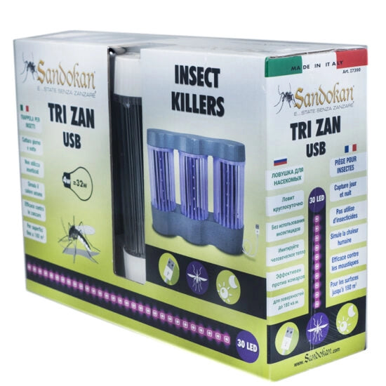 Elettroinsetticida " Tri-Zan Italy Usb " Grigio antracite