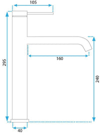 Rubinetto Da Lavabo Rea Clif Black Mat High