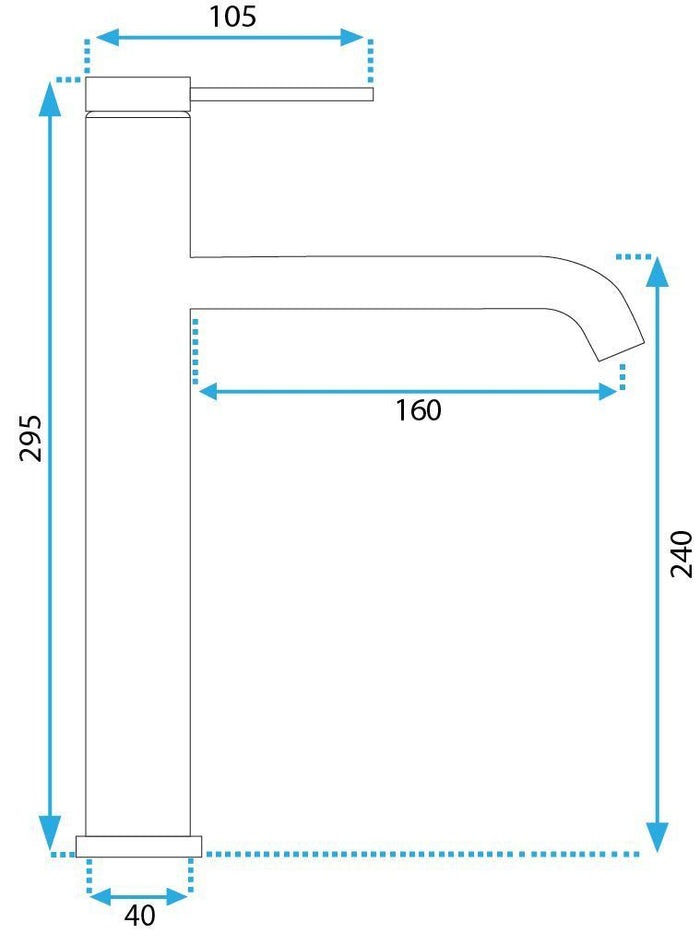 Rubinetto Da Lavabo Rea Clif Black Mat High