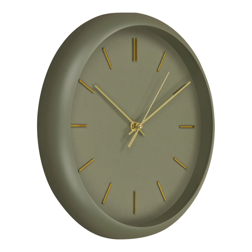Orologio da Parete Rossano, Verde, Plastica, 4x30x30 cm
