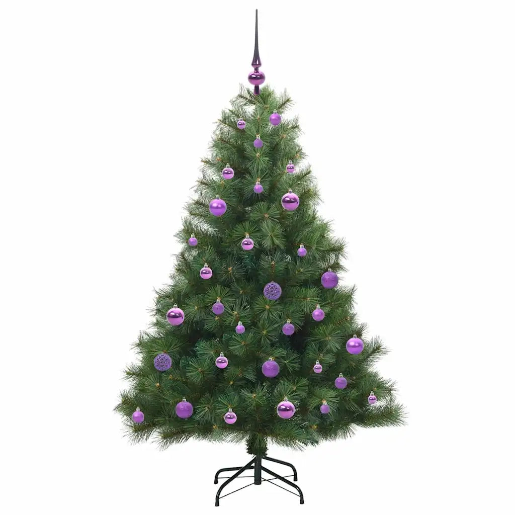 Albero di Natale | Decorazioni natalizie artificiale con 150 LED Verde 150 cm PE e PVC