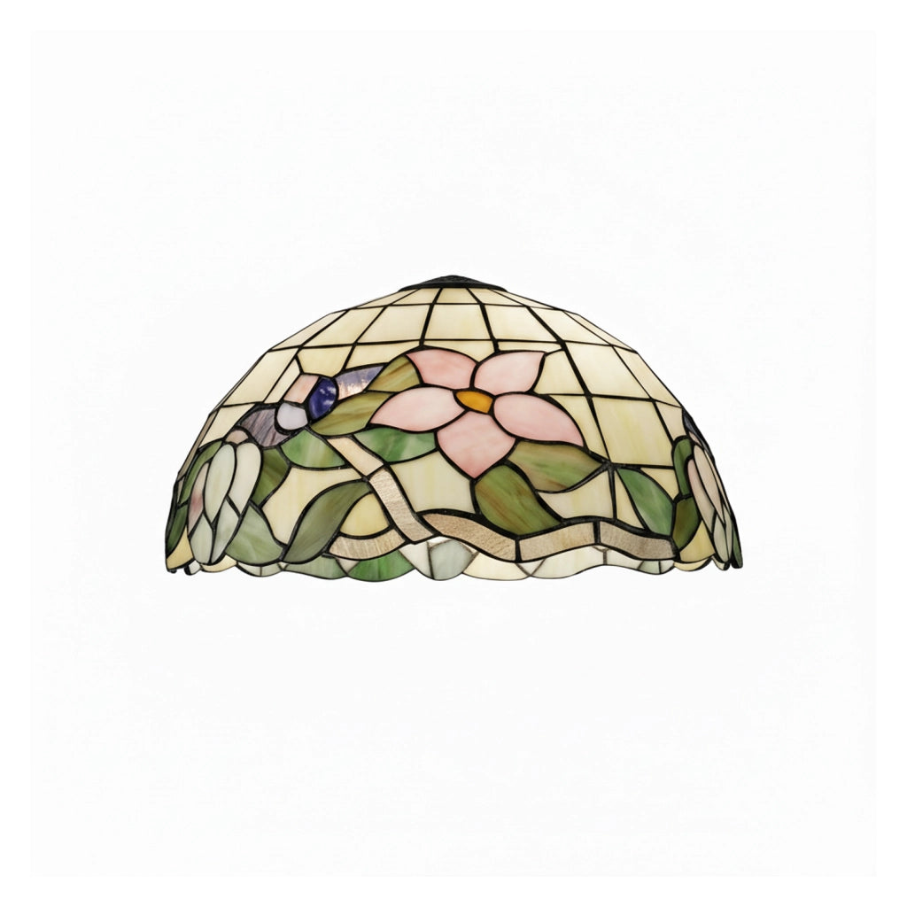 Paralume Tiffany In Vetro Decorato Multicolor D. 50Cm