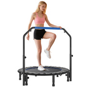 Trampolino Elastico Pieghevole ¨C Zephmum ¨C Acciaio 114 cm Blu Nero