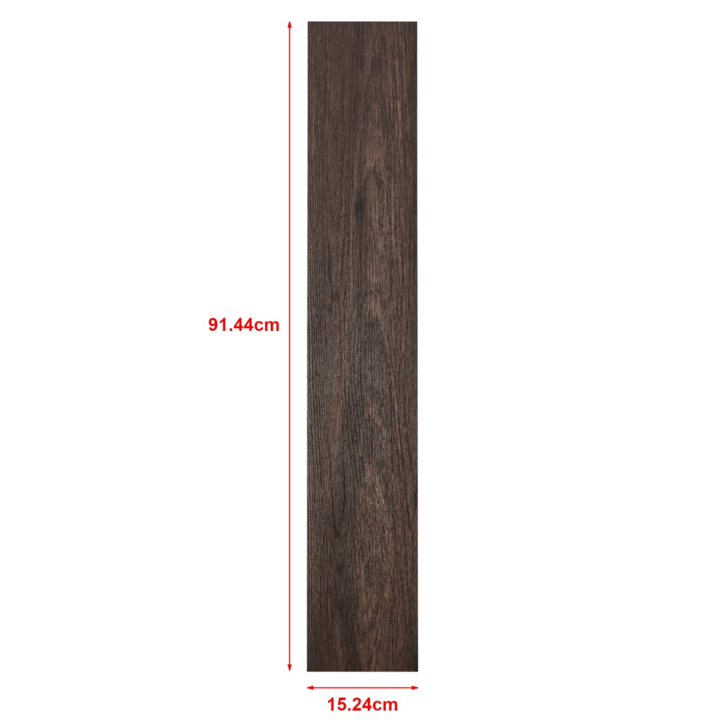 Pavimento Adesivo Vanola in PVC per Spazi Interni 42 listoni = 5,85 m² Effetto Legno Scuro Wengé NEU.HOLZ