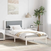 Struttura del letto Grigio chiaro 100 x 200 cm Pino massello 878143
