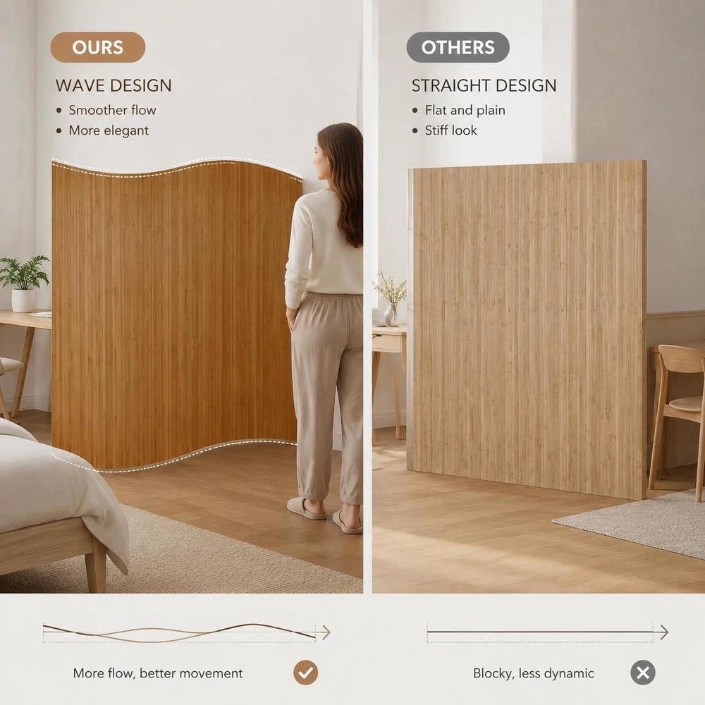 Screen Brown 165x250 Cm Bamboo