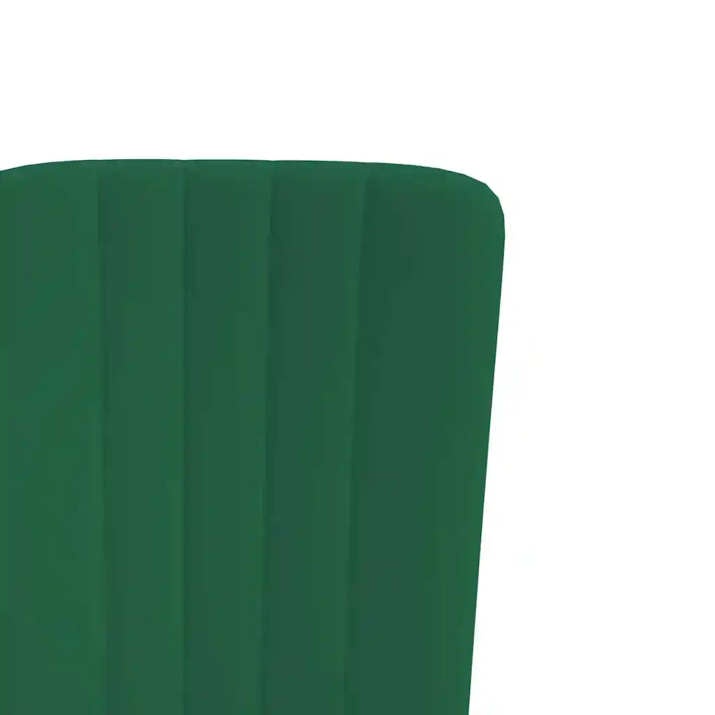 Sedie da Pranzo 4 pz Verde Scuro in Velluto cod mxl 5591