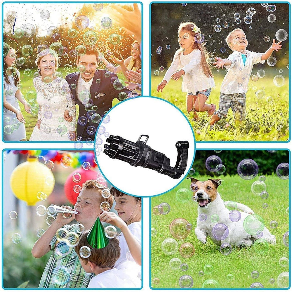 Trade Shop - Pistola Spara Bolle Di Sapone A Batteria Giocattoli Per Bambini Gadget Per Feste -