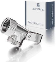 Connettore metallico premium (versione pesante) 1/2 pollice per il collegamento di docciaschiuma e doccia manuale – supporto doccia con connessione regolabile per angolo personalizzabile