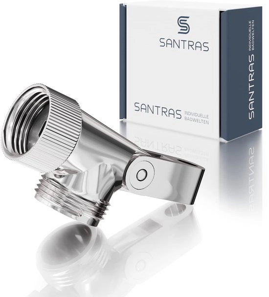 Connettore metallico premium (versione pesante) 1/2 pollice per il collegamento di docciaschiuma e doccia manuale – supporto doccia con connessione regolabile per angolo personalizzabile
