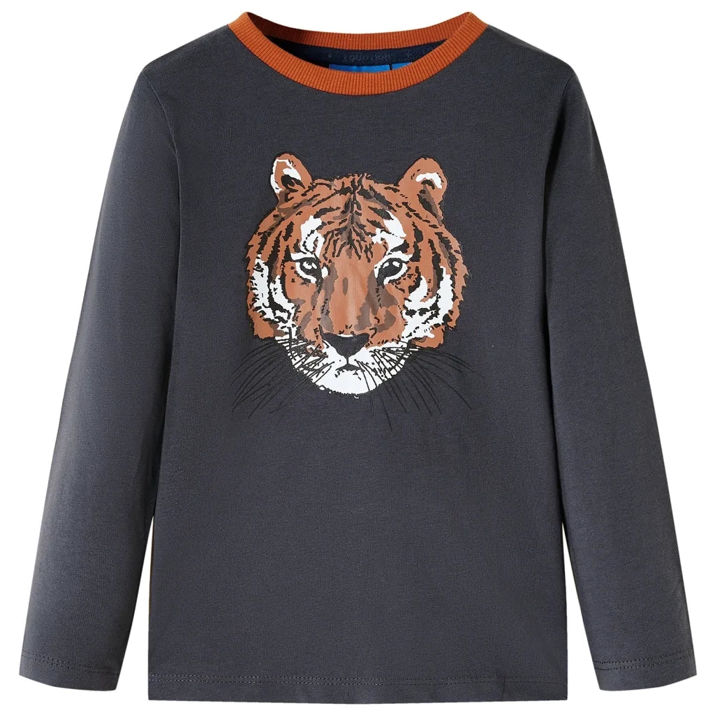 Maglietta per Bambini a Maniche Lunghe Antracite 92cod mxl 84552