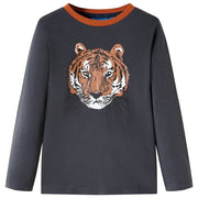 Maglietta per Bambini a Maniche Lunghe Antracite 92cod mxl 84552