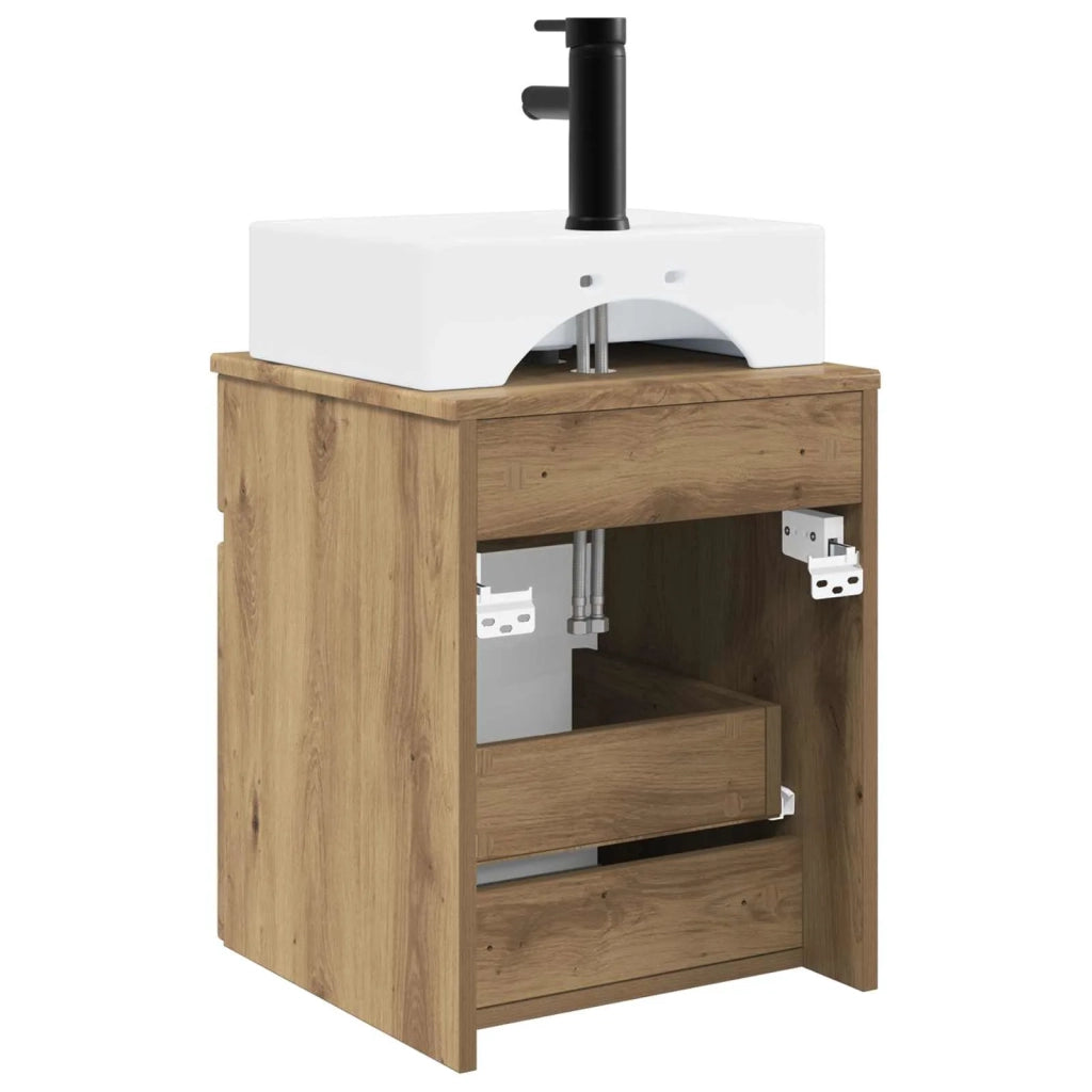 Mobile Lavabo da Parete Rovere Artigianale 39 x 41 x 62,5 cm