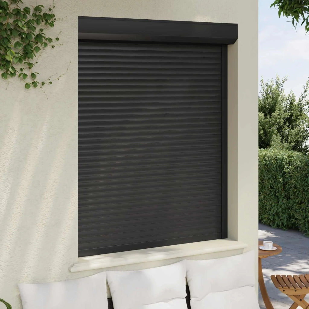 Persiana a rullo Antracite 120 x 150 cm Alluminio e poliuretano