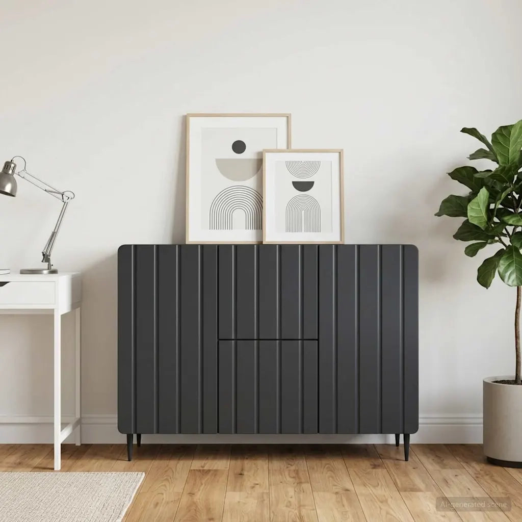 Credenza Nero 89 x 34,5 x 62 cm Legno ingegnerizzato 894426