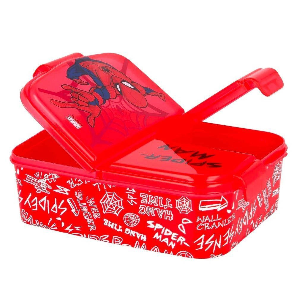 Trade Shop - Porta Pranzo Merenda Bambino Lunch Box Scatola Per Scuola Asilo Tema Spiderman -
