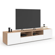IDMarket - Porta TV 180 cm ELI in faggio con ante bianche