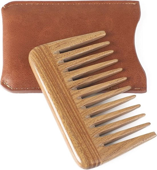 Haarkam in Sandalo Naturale - Ontkalker Antistatico per Capelli Lisci