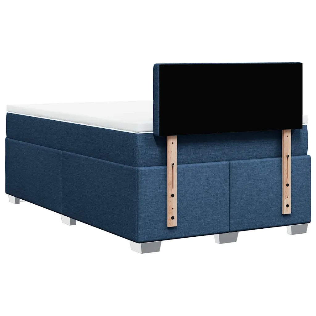 Giroletto a Molle con Materasso Blu 120x190 cm in Tessuto