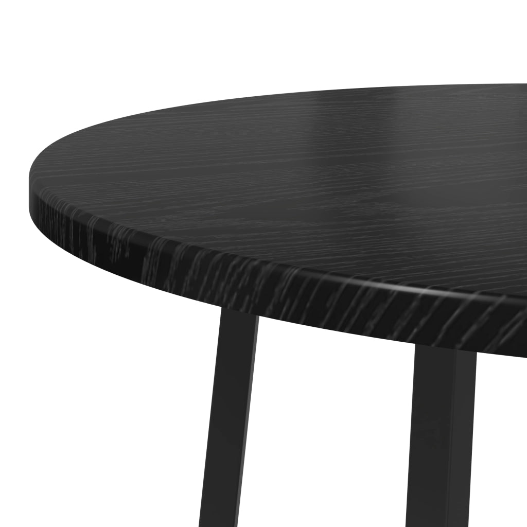 Set di Tavolini 2 pz in legno ingegnerizzato e metallo nero