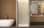 Box doccia 90 cm porta 1 BATTENTE nicchia H200 cm cristallo 6mm profilo SATINATO MILA