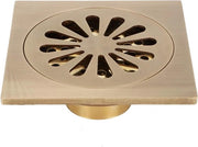 Set di scarico angolare per doccia - stile europeo in coperchio antico - accessorio bagno toilette in oro e rame.