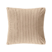 Cuscino In Ciniglia Quadrato Anima Compresa 50 x 50 Con Zip Fodera Moderna Super Morbido Per Divano Camera Letto Copri Cuscini Con Imbottitura - Beige