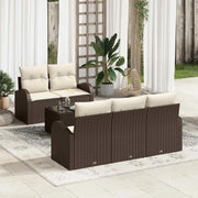 Set Divano da Giardino Marrone 55 x 55 x 37 cm polyrattan 3345918
