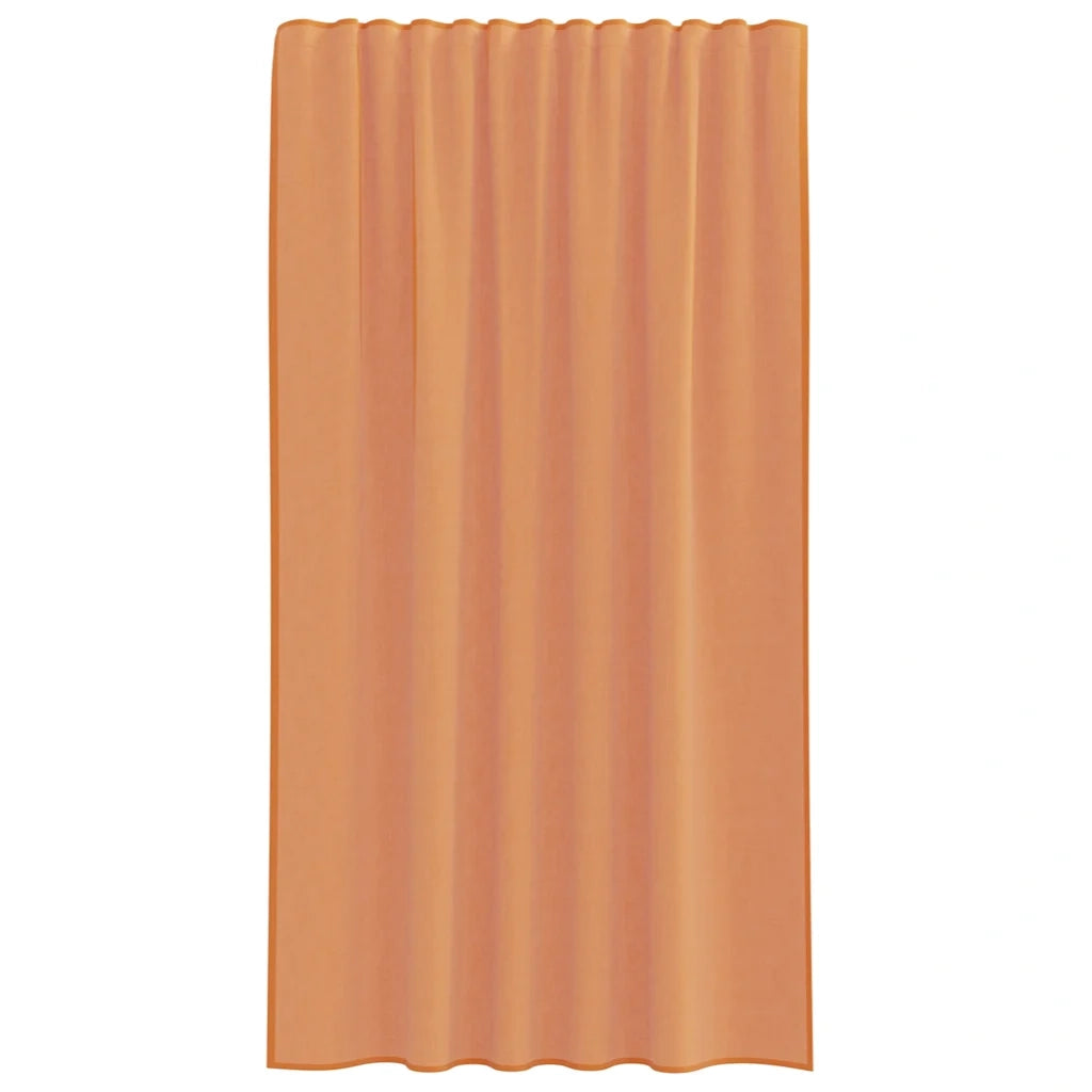 Tende in Voile con Tasche per Aste 2 pz Terracotta 4102232