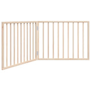 Cancelletto di sicurezza pieghevole per cani 2 pannelli 160 cm legno di pioppo marrone 02_0023045