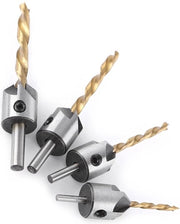 Kit di foratura a vernice a testa rotonda utensili per lavorazione del legno - set a 4 pezzi con chiave a sei facce.