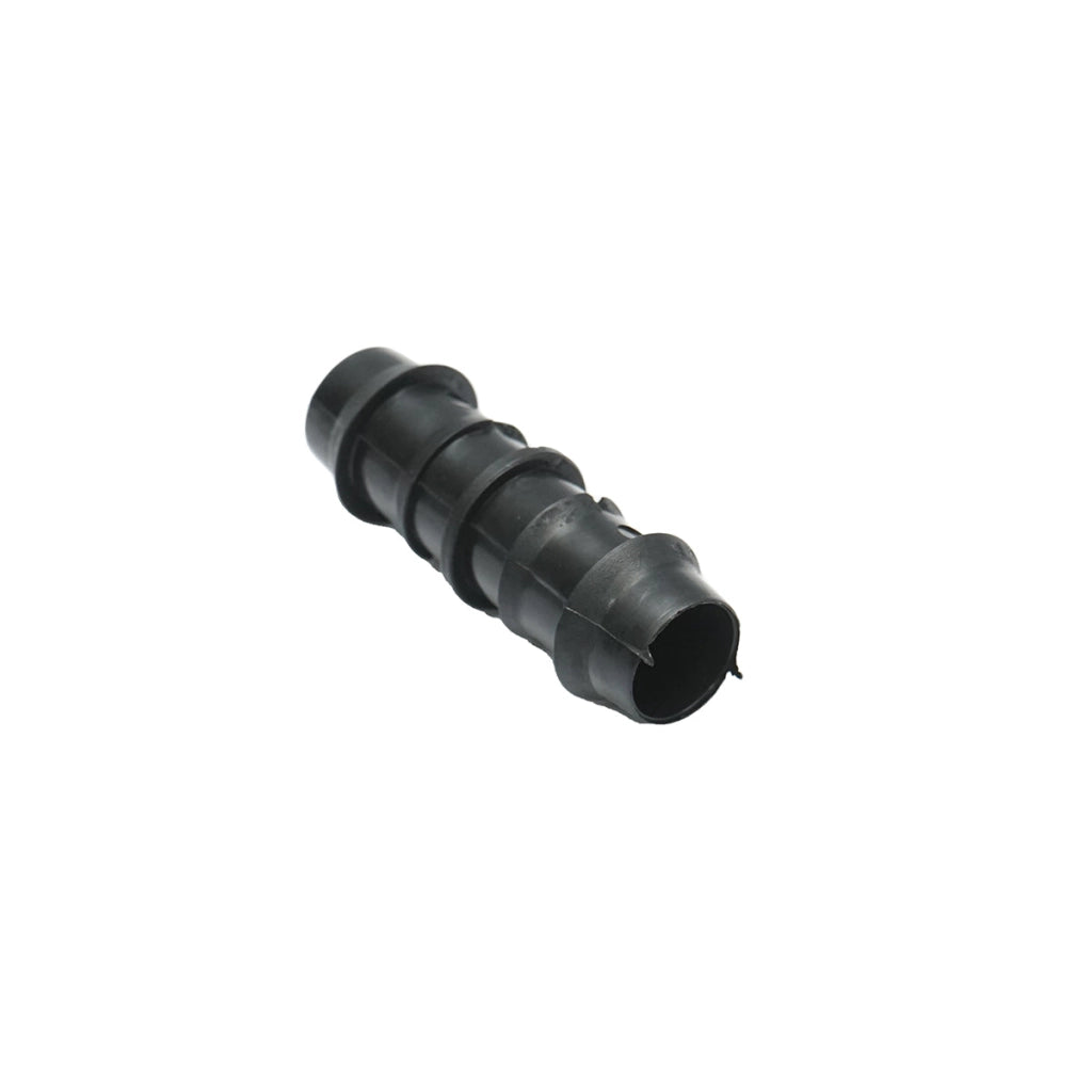 Giunto per tubo di gocciolamento D20x20mm per sistemi di irrigazione.