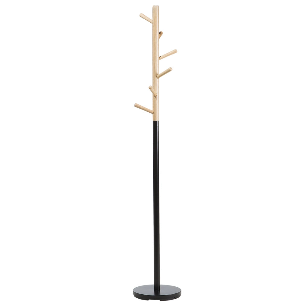 Appendiabiti da terra in legno di colore marrone e nero 170 cm ingresso soggiorno scandinavo