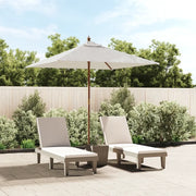Ombrellone da Giardino con Palo in Legno Sabbia 198x198x231 cm 363183