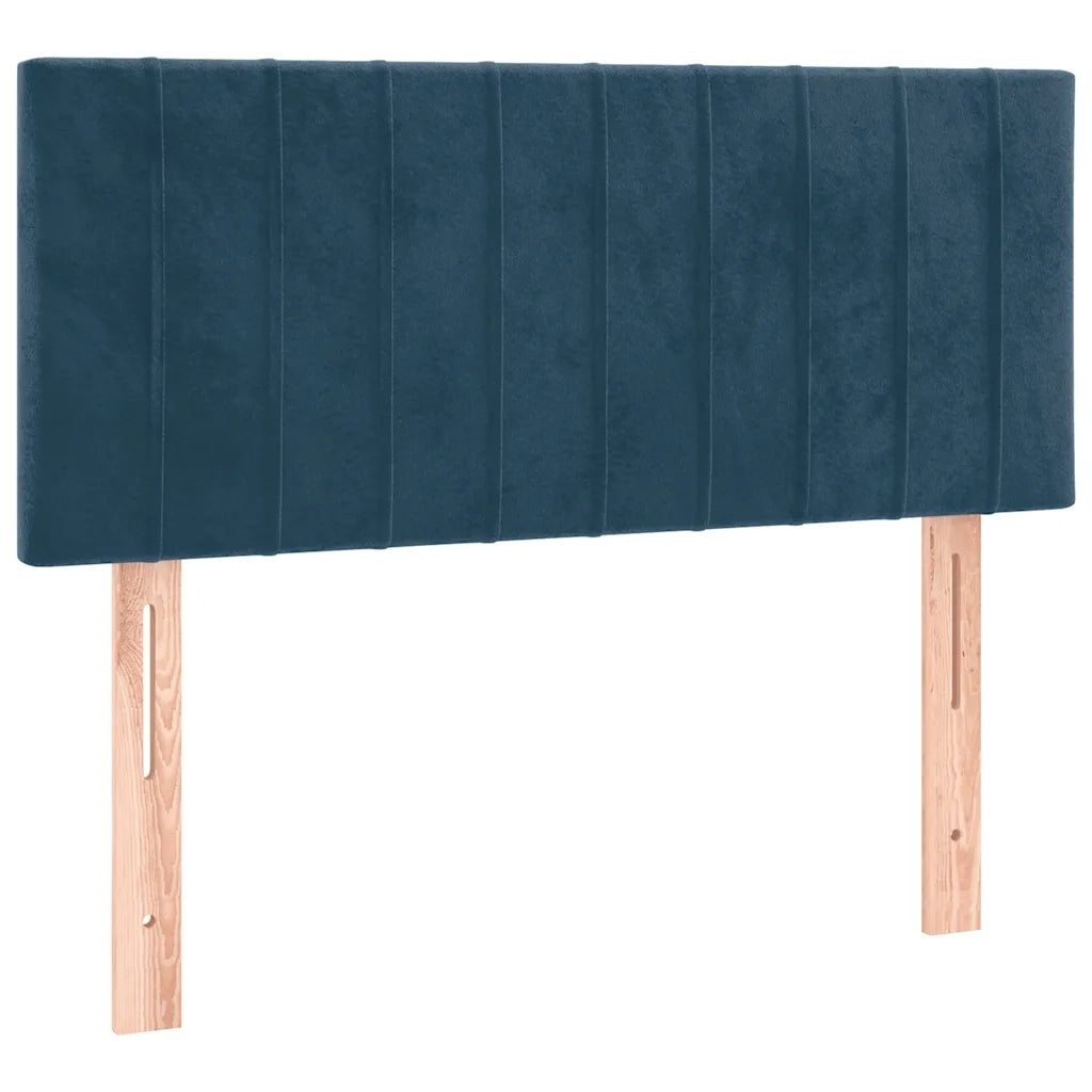 Giroletto a Molle con Materasso-Struttura Letto Blu Scuro 100x200 cm in Velluto 208443