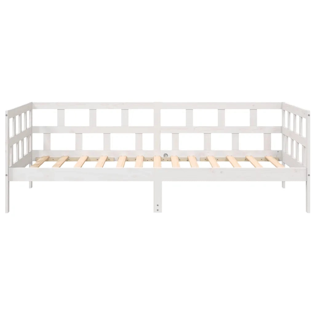 Letto singolo | Letto per adulti | Dormeuse Bianca in Legno Massello di Pino 90x190 cm
