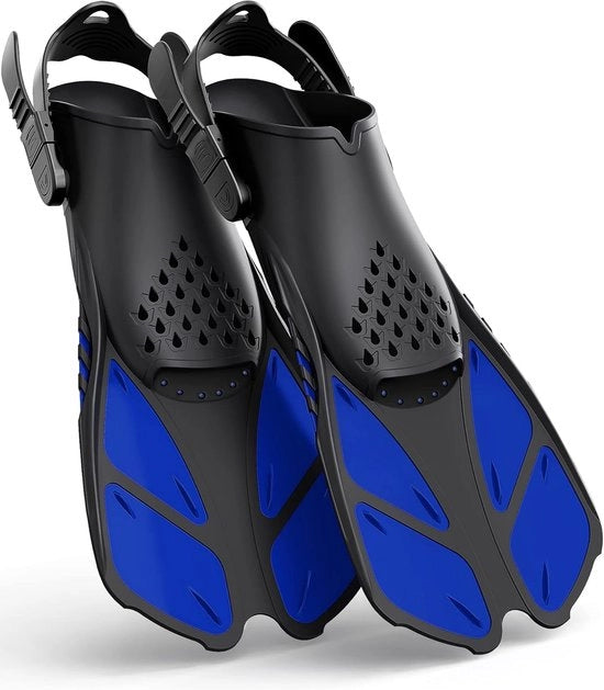 Snorkel Flessibile - Chiusura Adattabile - per Nuoto Subacqueo Adulto - Blu - M（37-41）