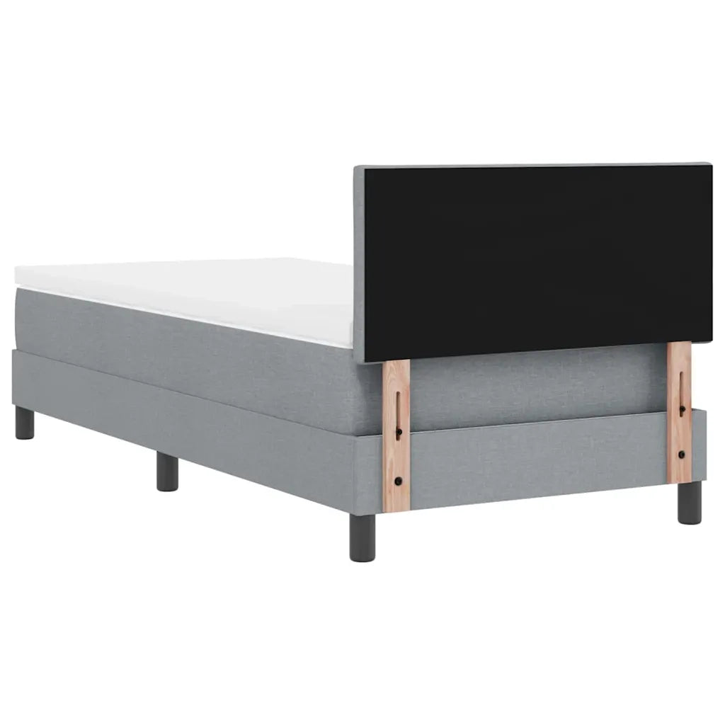 Letto a molle con materasso Grigio chiaro 90 x 190 cm Tessuto 3342247