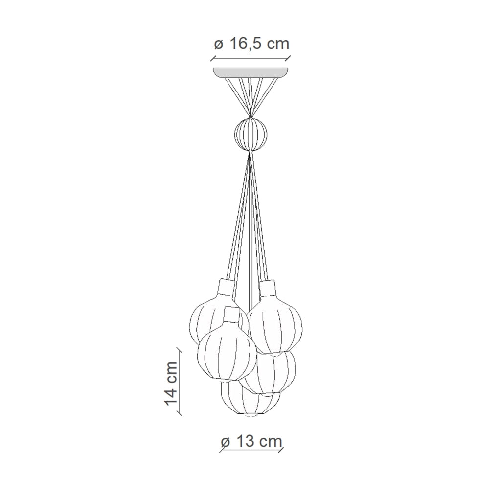 Lampadario Vintage Decò Afoxe&apos Alluminio Ceramica Vetro 6 Luci E14