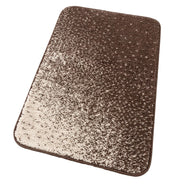 Tappeto Bagno Camera Scendiletto Doccia Vasca Antiscivolo Assorbente Shaggy Soffice IBISCO A Marrone - 50x80 cm