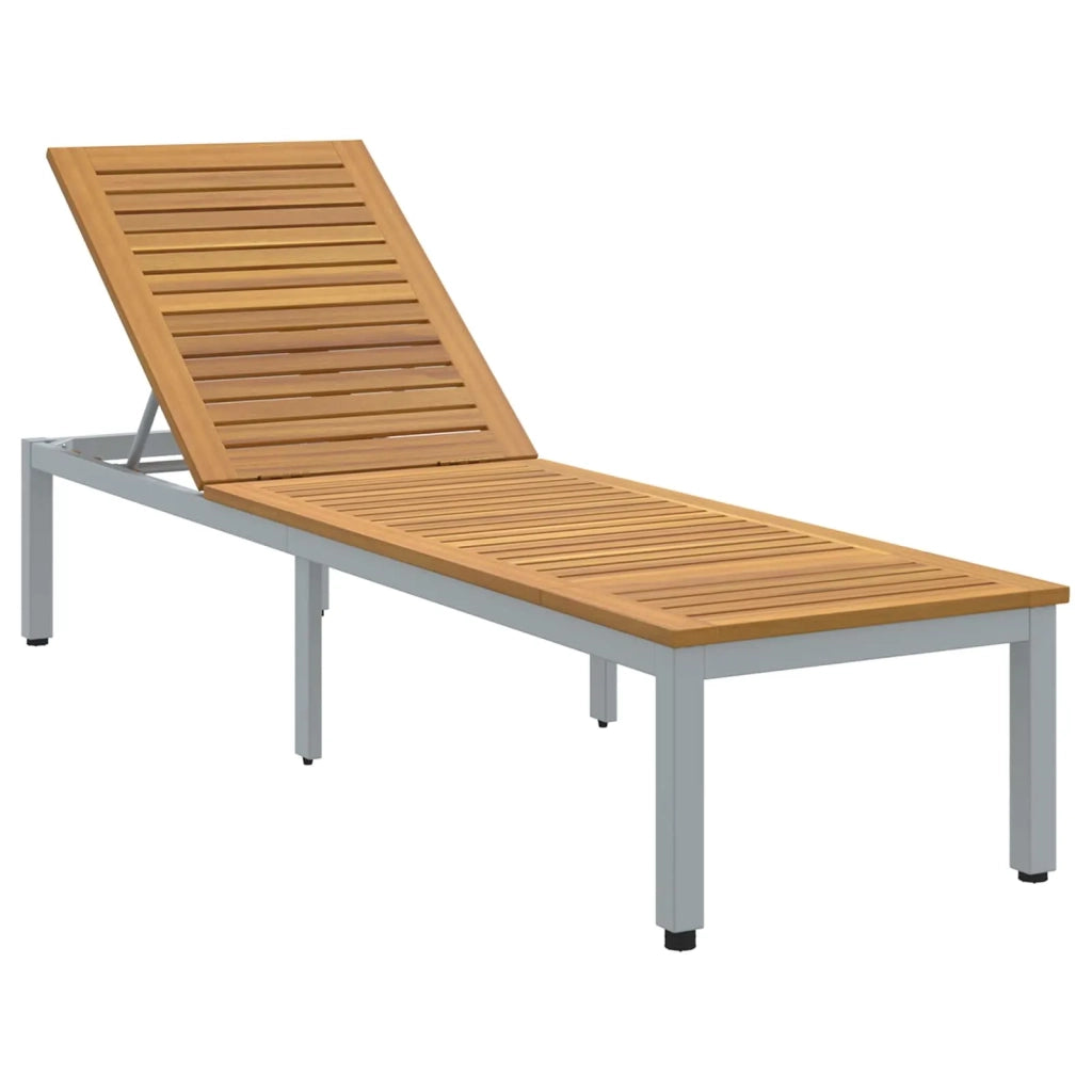 Lettino prendisole Grigio 200 x 55 x 35 cm 4010621