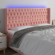 Testiera a LED-Testata con LED rosa 183x16x118/128 cm in Velluto 476689