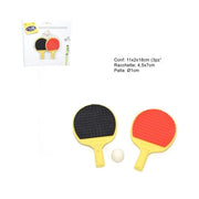 Trade Shop - Confezione Set Ping Pong Gomme Per Cancellare A Forma Di Racchette Scuola -