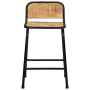 vidaXL Sgabelli da Bar 4 pz 46x35,5x70 cm Legno Massello Grezzo Mango