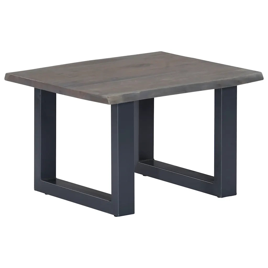 Tavolino da Salotto con Bordi Vivi 60x60x40 cm Massello Acacia 247827