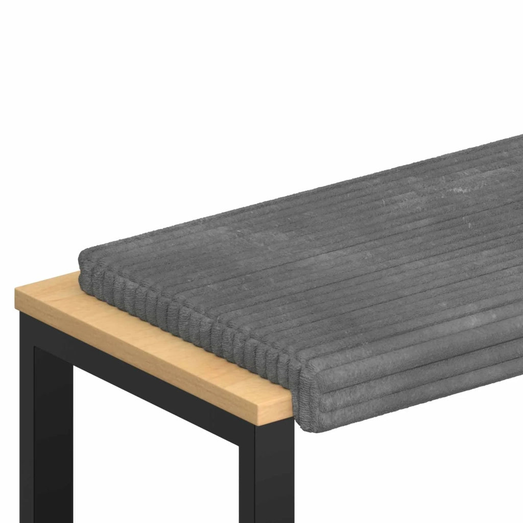 Cuscino per panchina Corduroy Morbido Grigio Chiaro 42043296