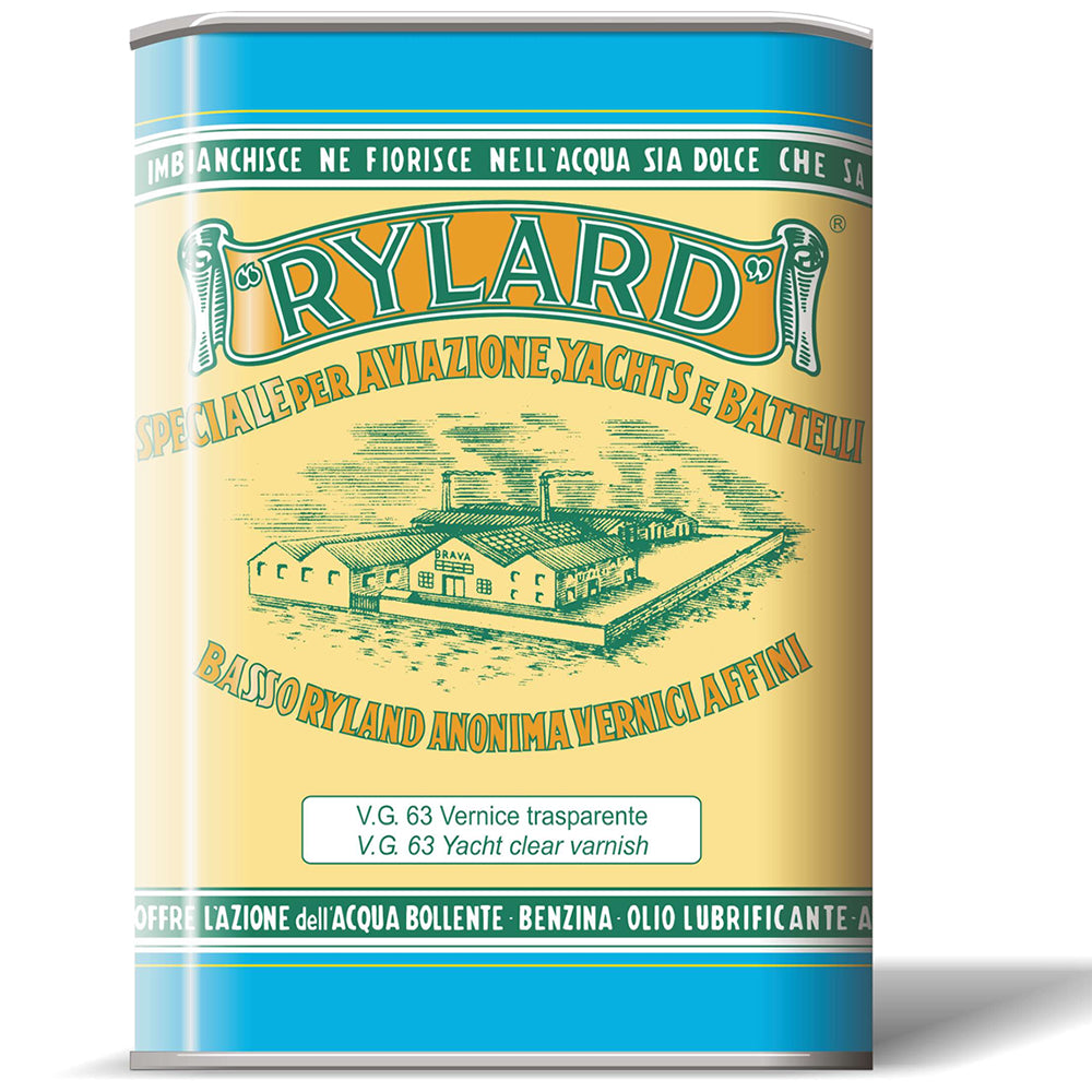 Vernice vg 63 satinata trasparente brava rylard oleofenolica litri 2,5 per nauti legno