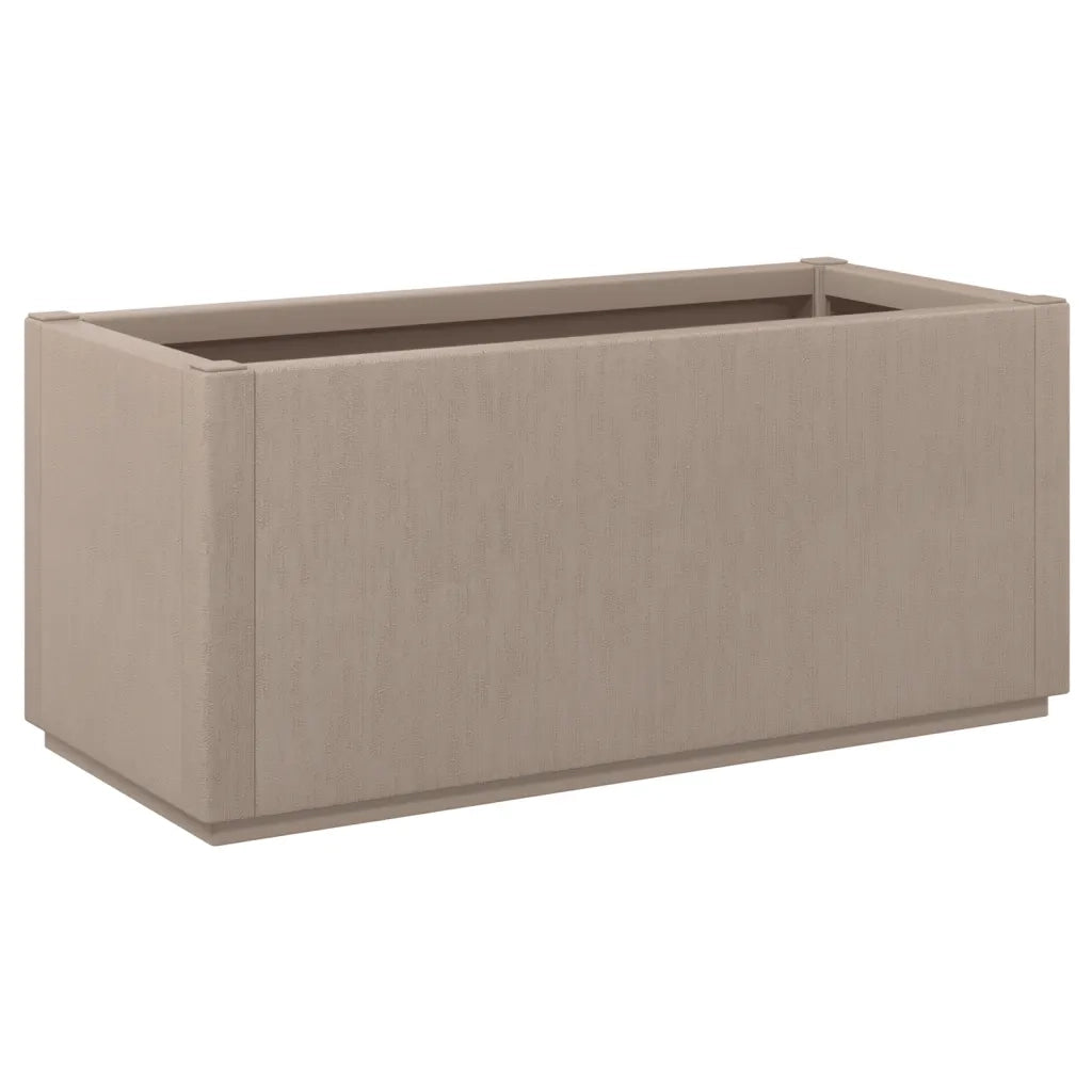 Fioriera | Cassetta per fiori | Vaso da Giardino Marrone Chiaro 80x36x35 cm in PP